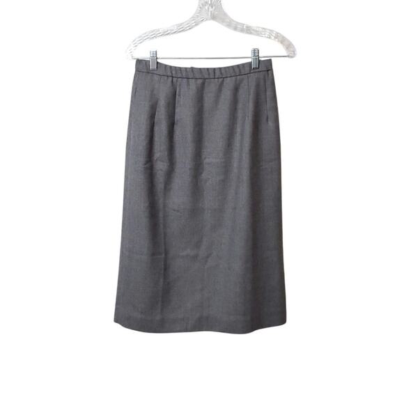 PENDLETON Virgin Wool Gray Pencil Skirt With Pockets Career  Women's Sz 6 - Picture 1 of 6
